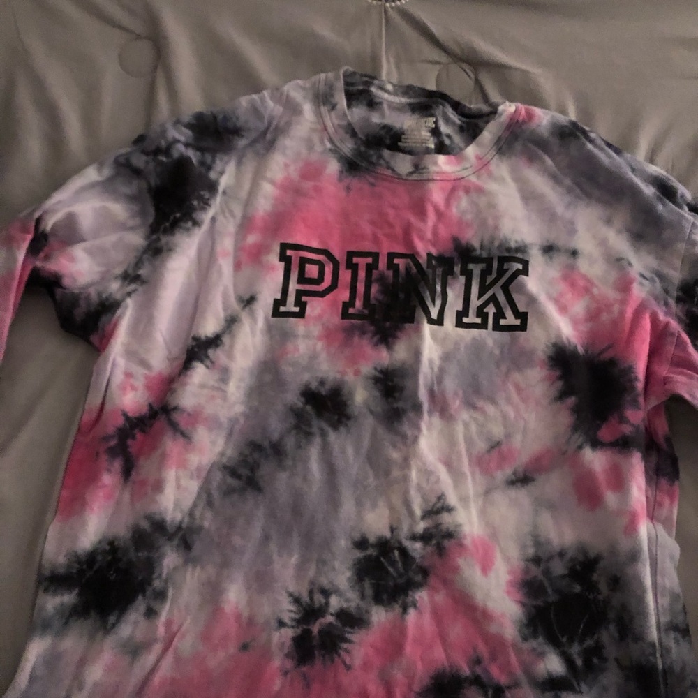 Vs pink tie dye long sleeve